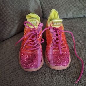 Steve Madden Pink and Orange Platform Sneakers